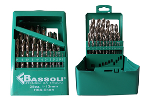 25pcs HSS drill sizes:1-13x0.5mm 